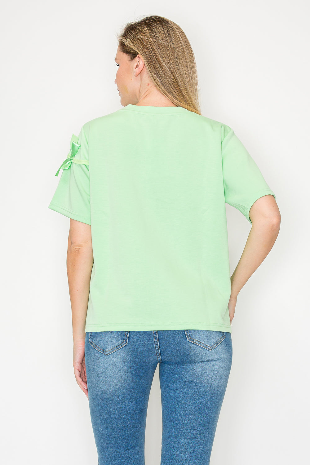 Karely Knit Top with Ribbons