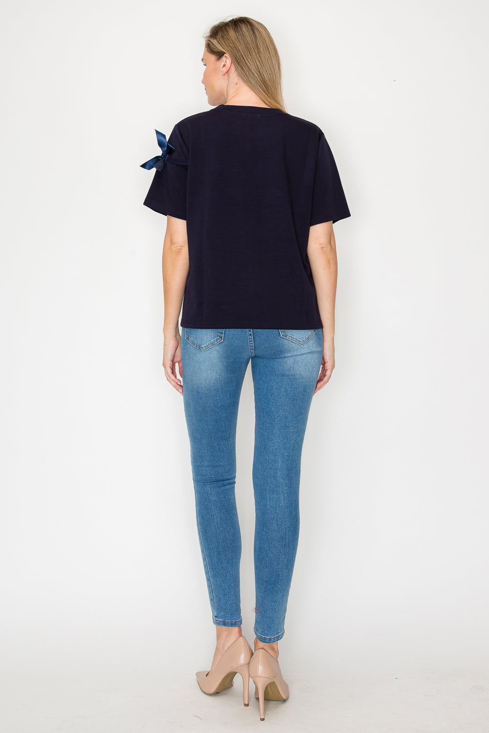 Karely Knit Top with Ribbons