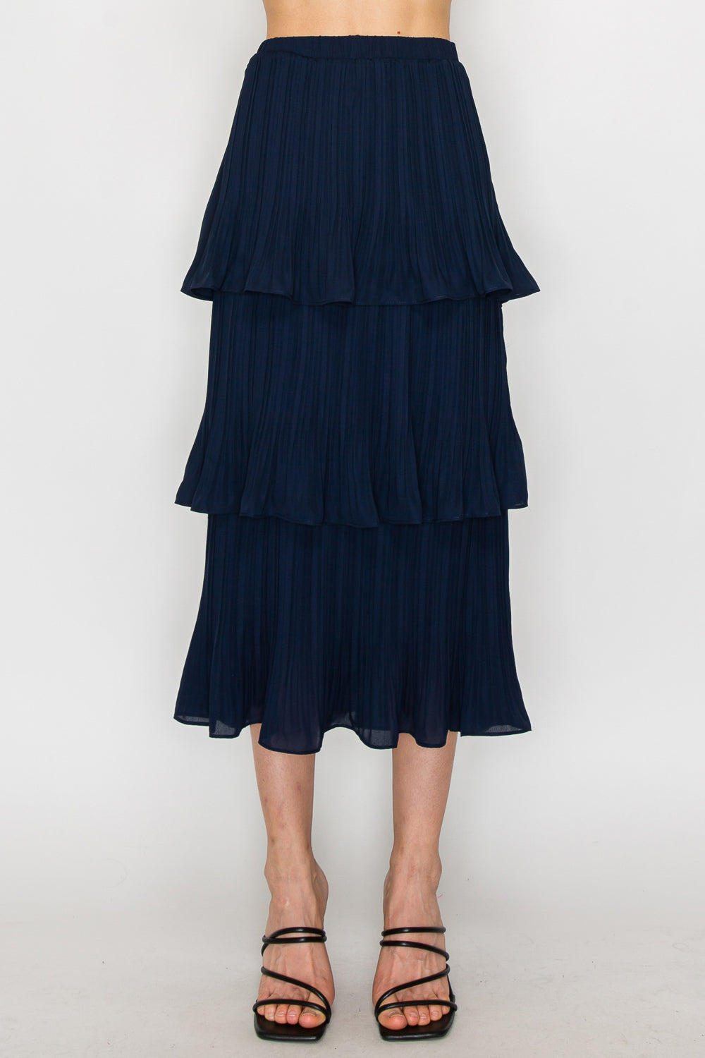 Javon Pleated Ruffle Tiered Skirt