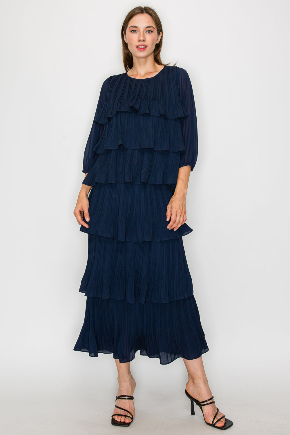 Javon Pleated Ruffle Tiered Skirt