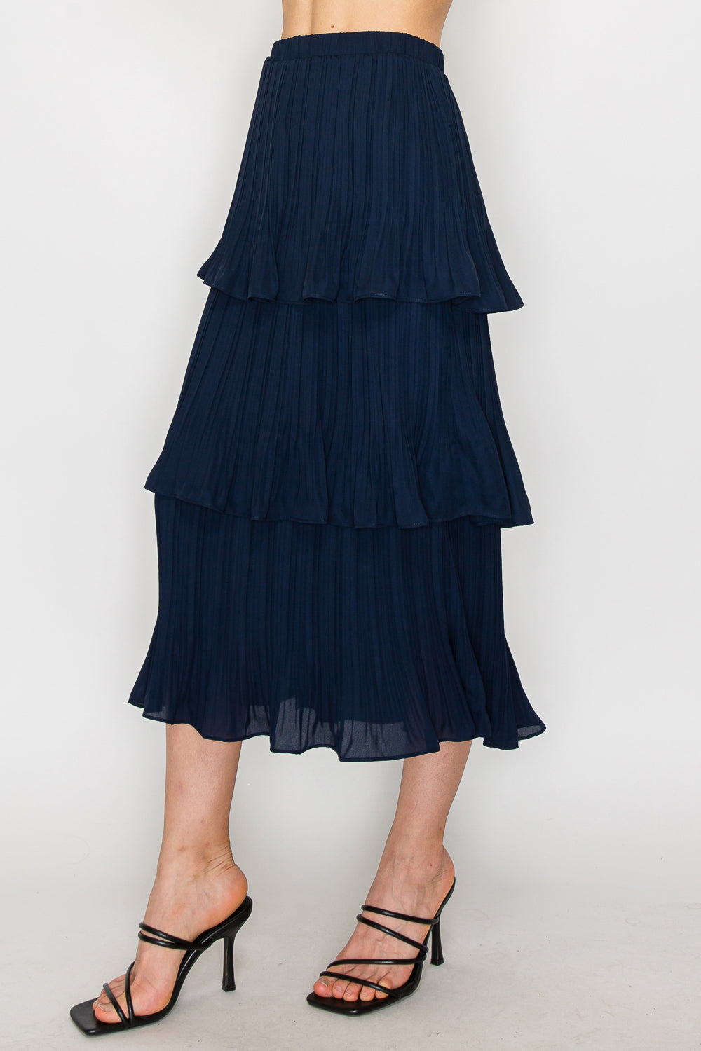 Javon Pleated Ruffle Tiered Skirt