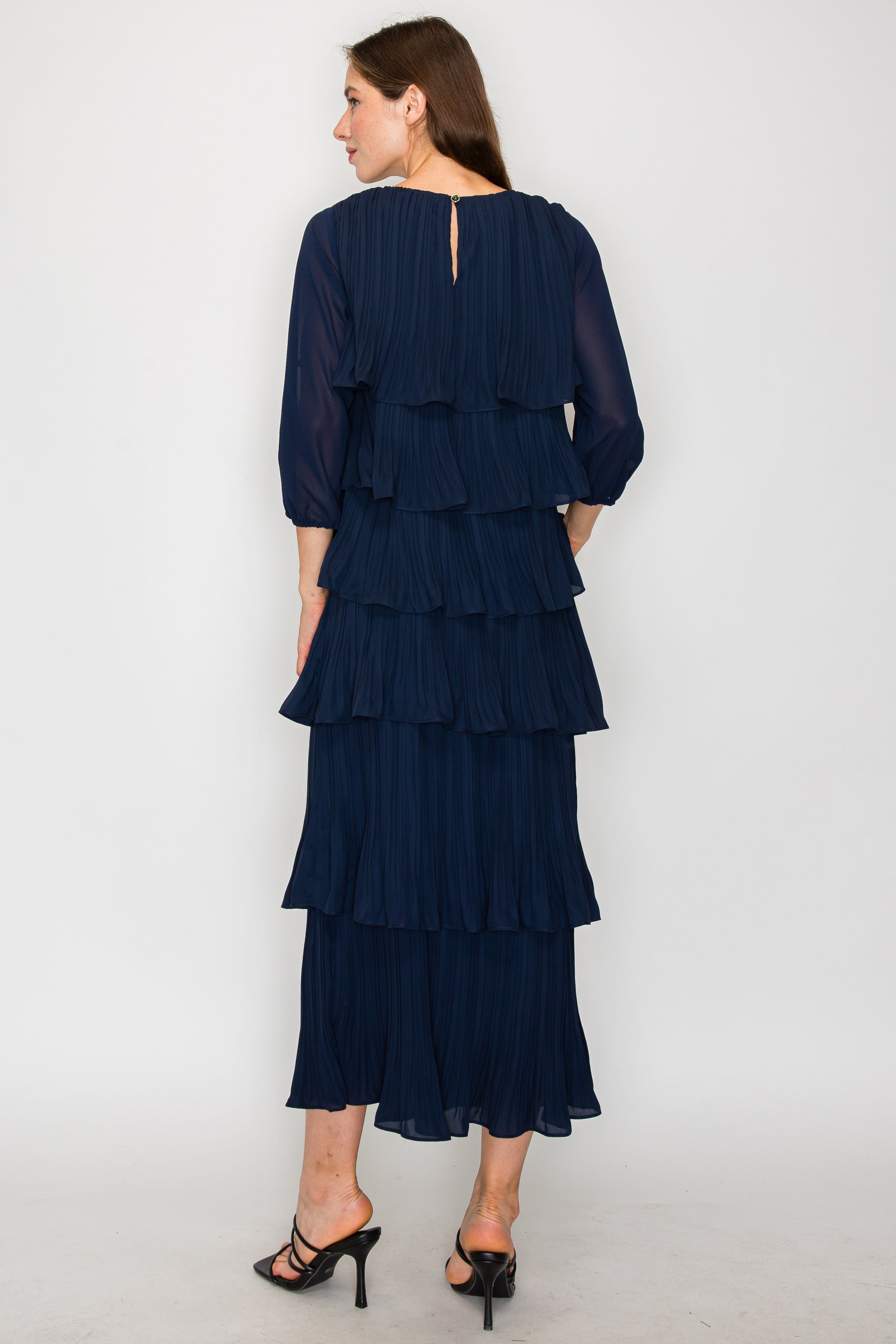 Javon Pleated Ruffle Tiered Skirt