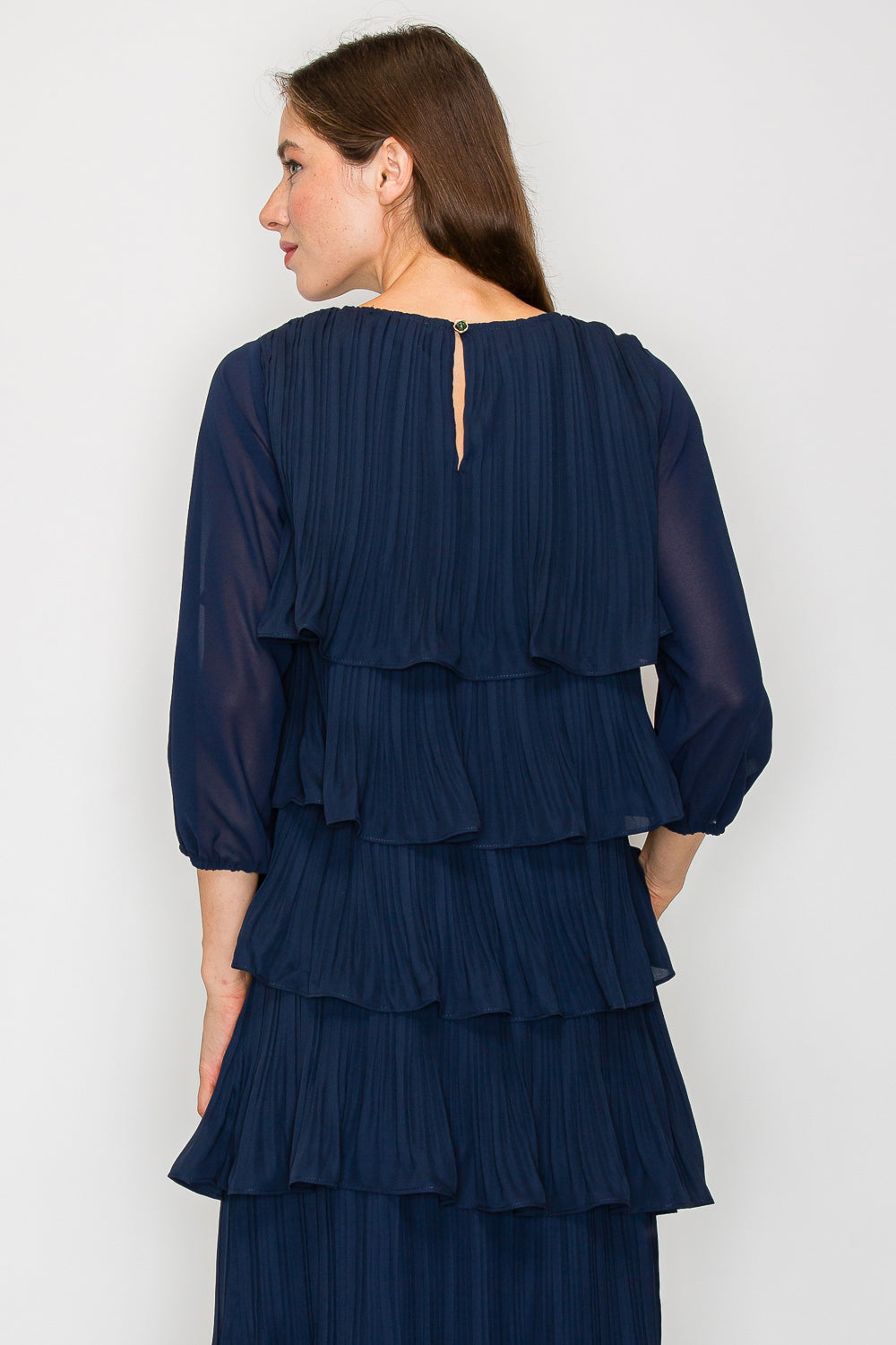 Jesiah Pleated Ruffled Tiered Top