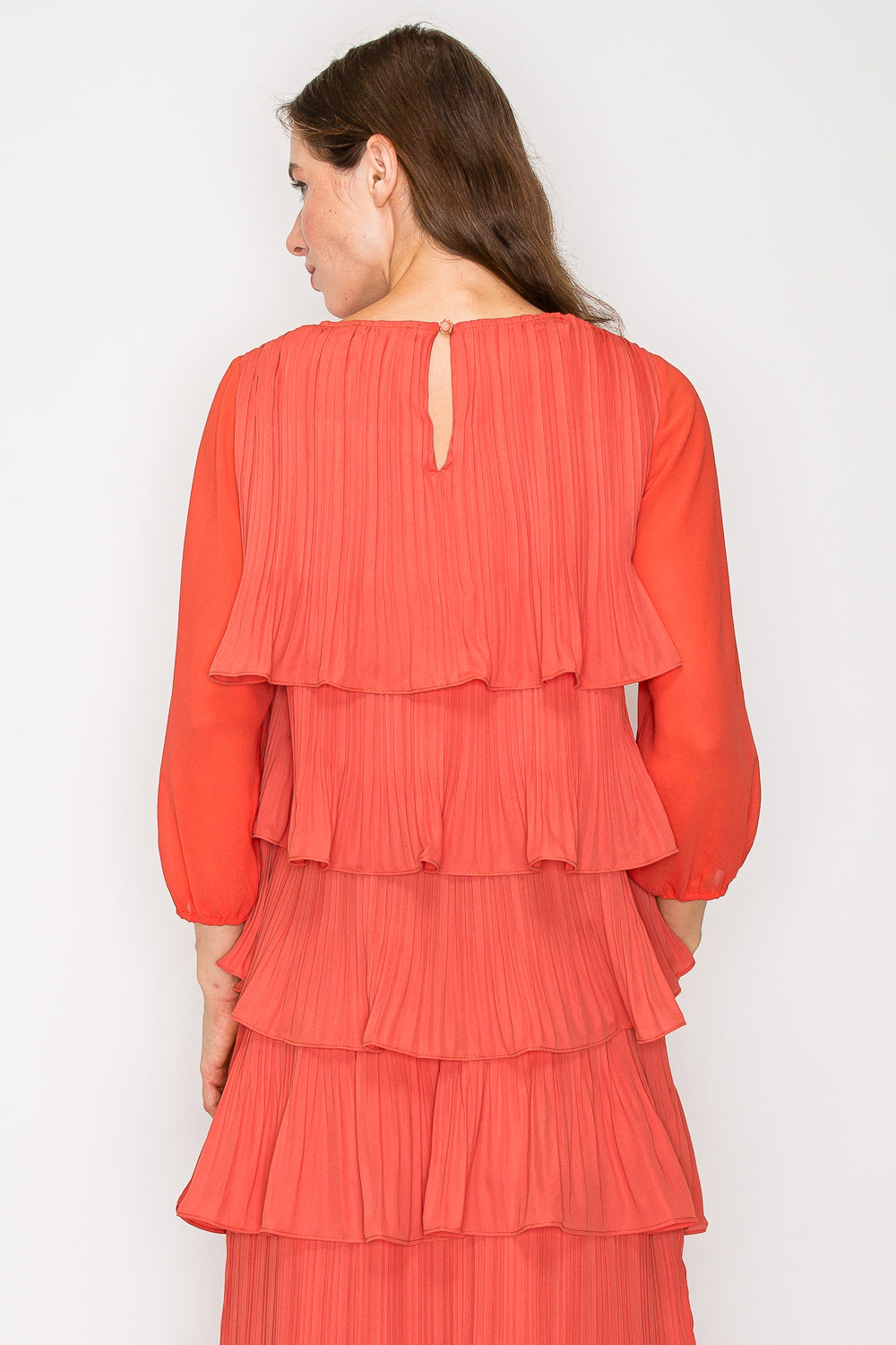 Jesiah Pleated Ruffled Tiered Top