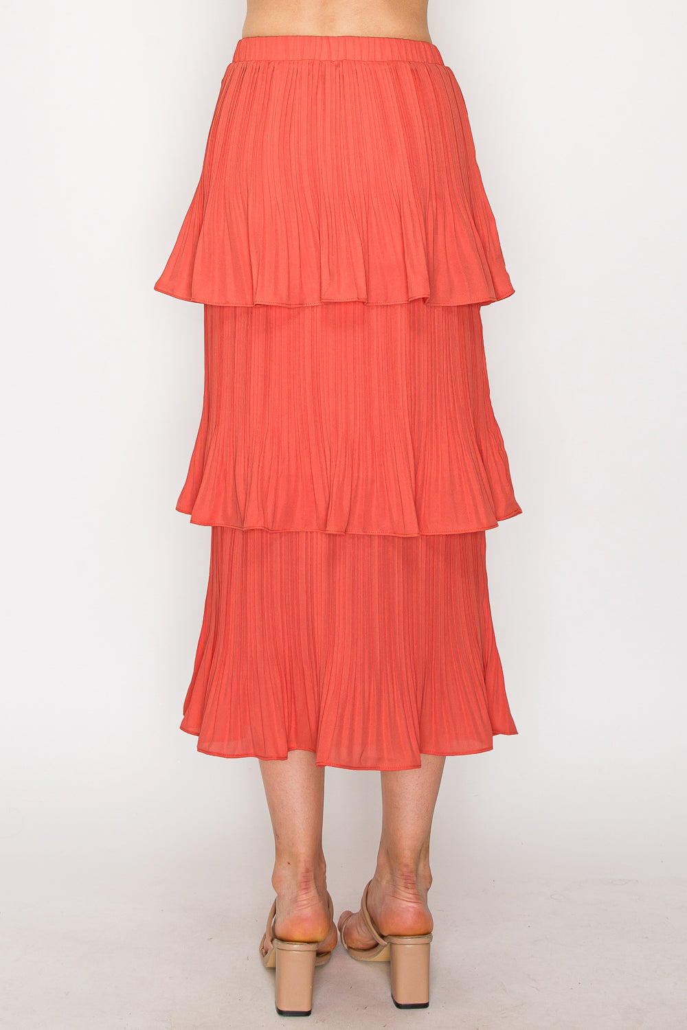 Javon Pleated Ruffle Tiered Skirt