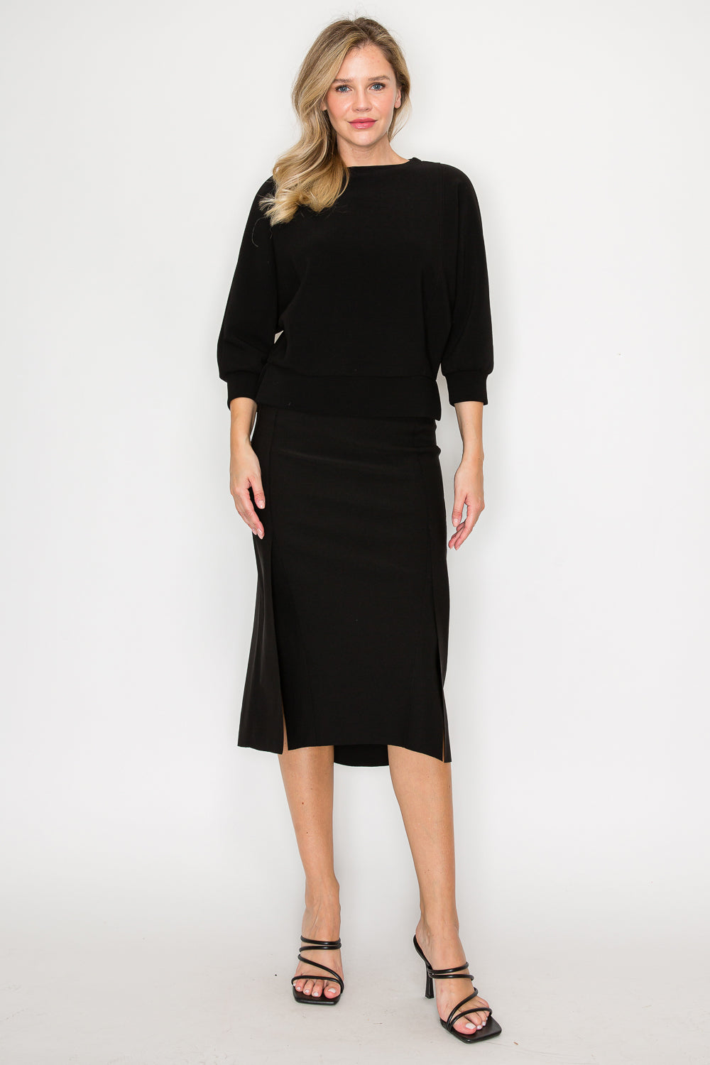 Kamari Stretch Crepe Knit Skirt