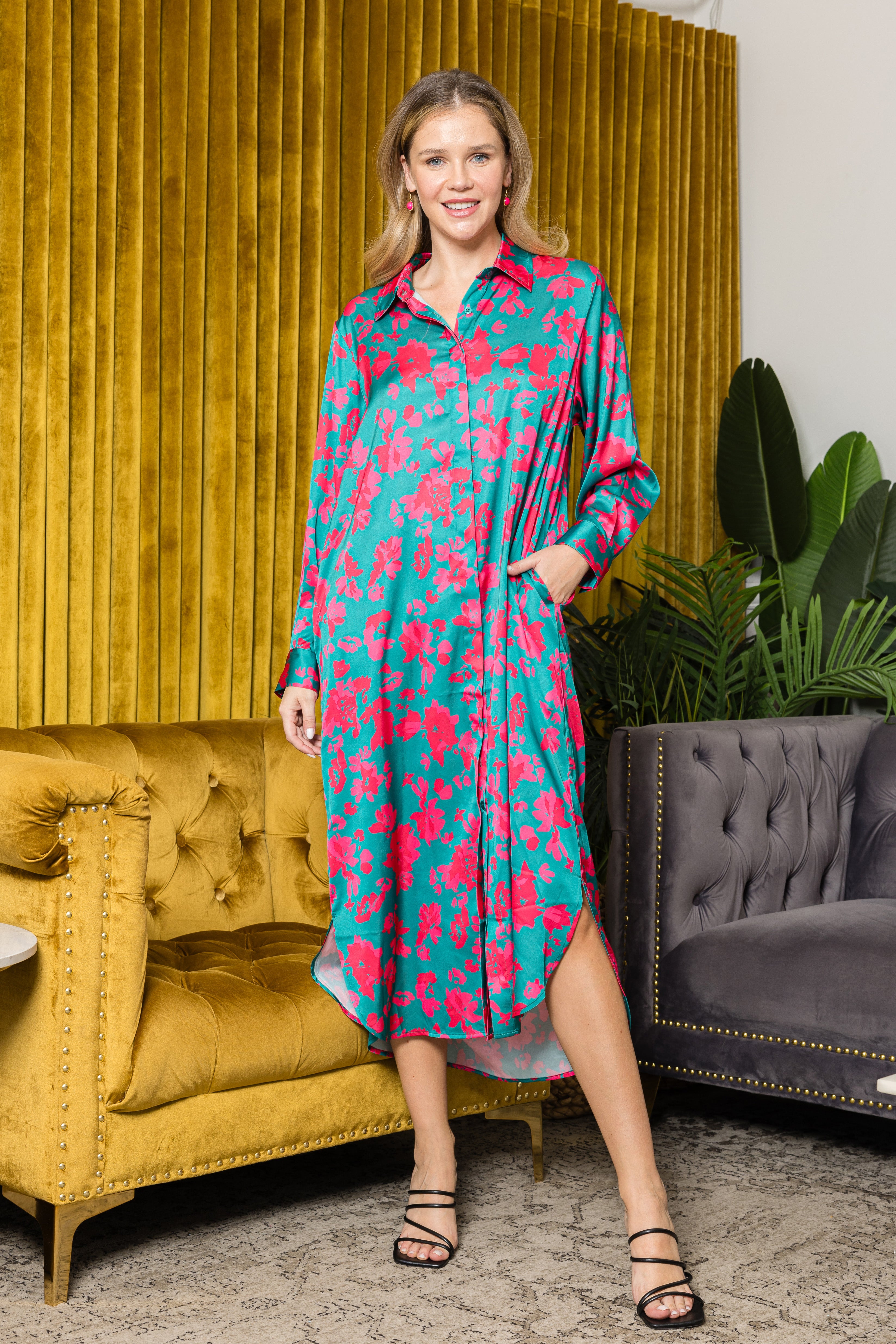 Jace Woven Floral Print Dress