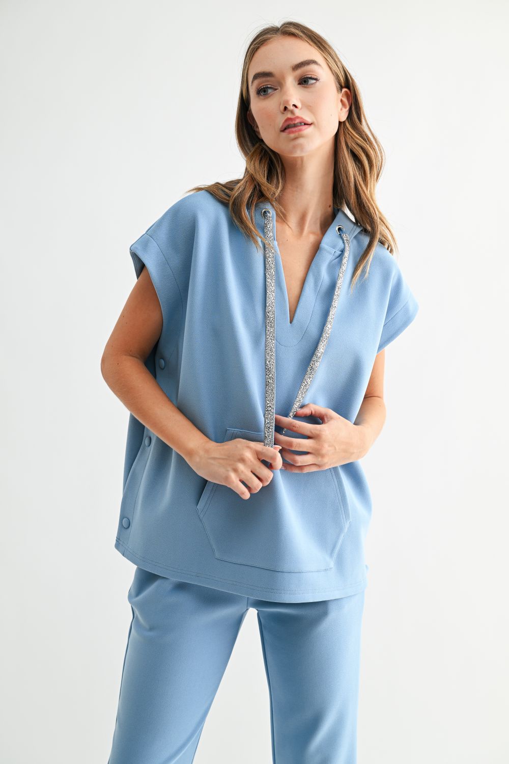 Kyle Poncho Top with Sparkles