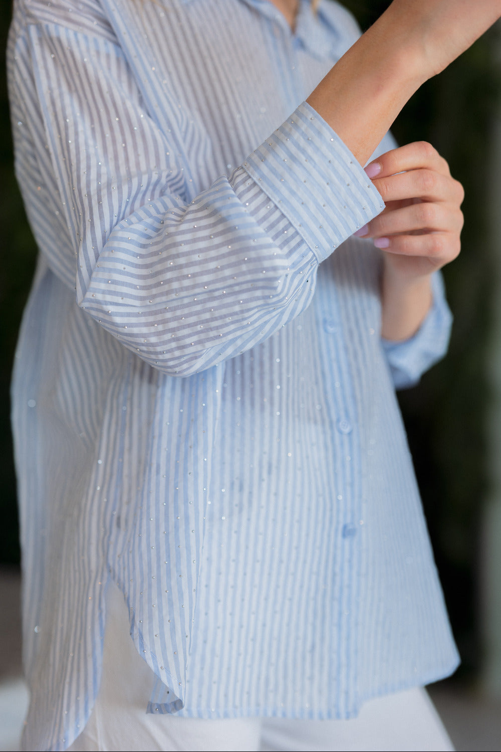 Jordana Sparkling Sheer Shirt