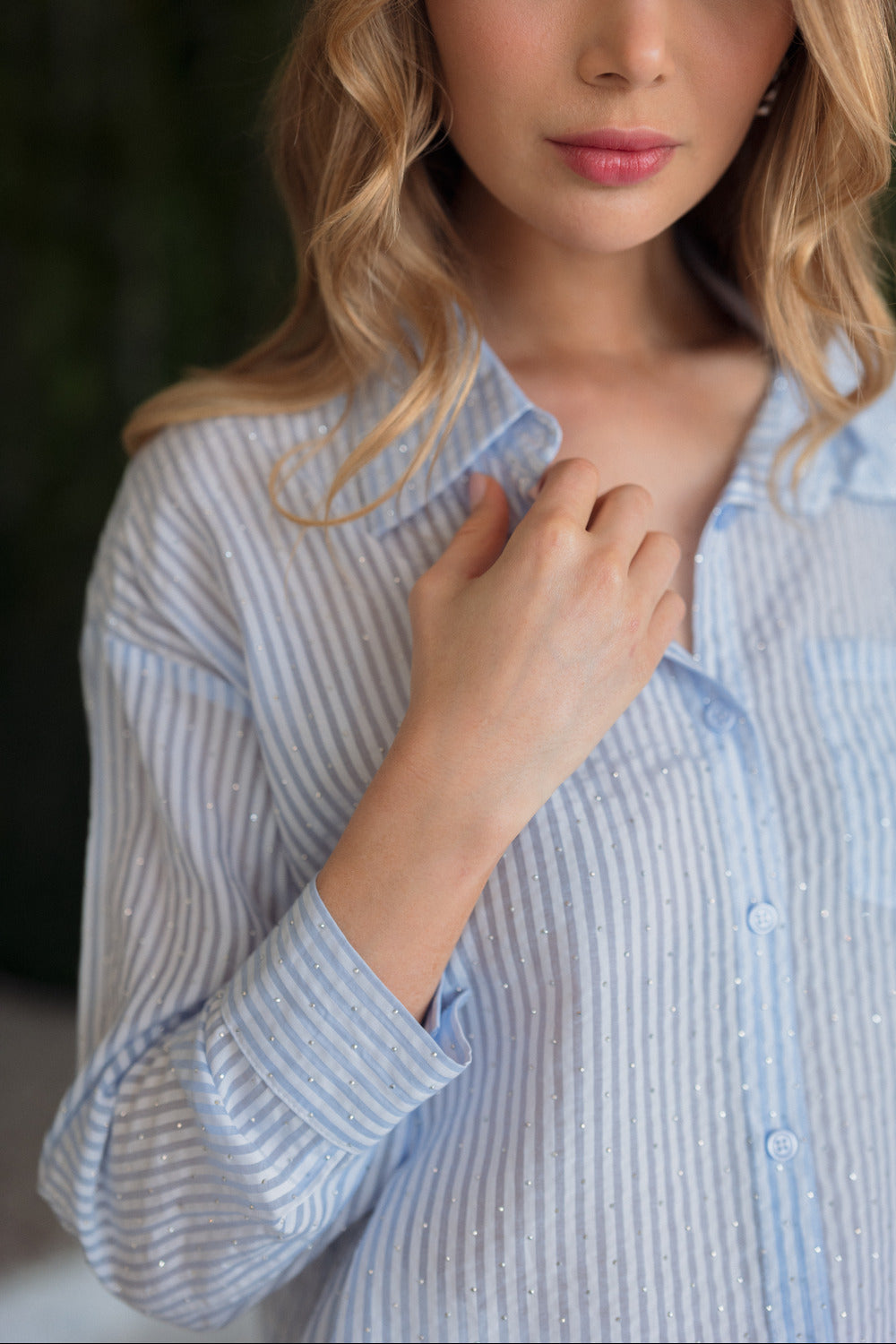 Jordana Sparkling Sheer Shirt