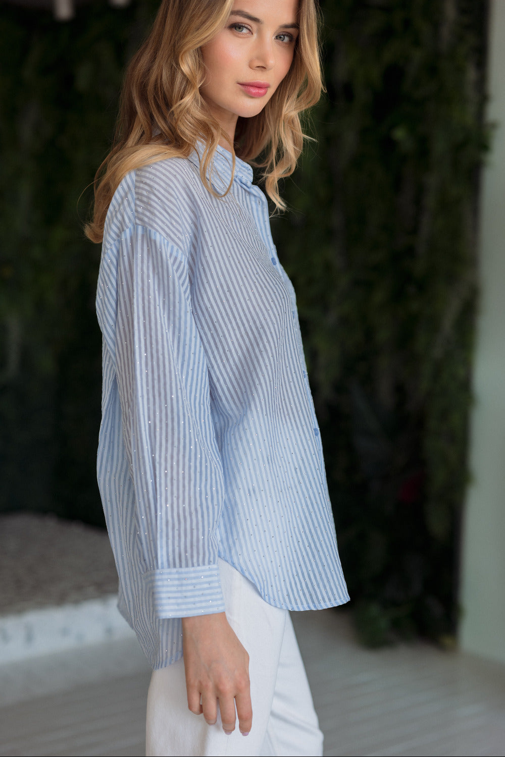 Jordana Sparkling Sheer Shirt