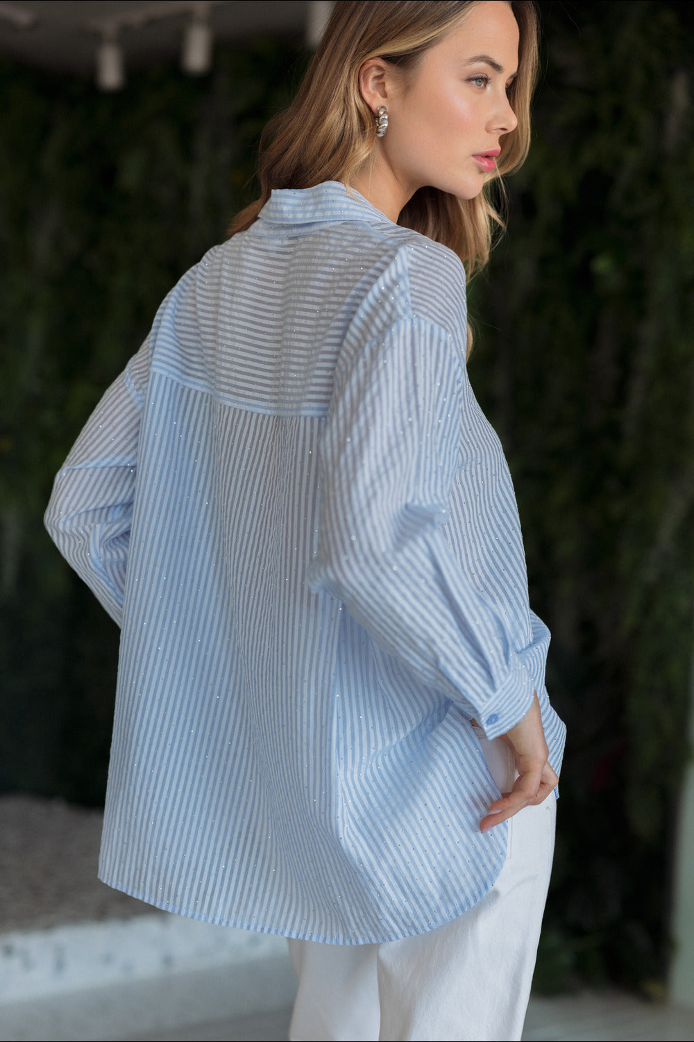 Jordana Sparkling Sheer Shirt