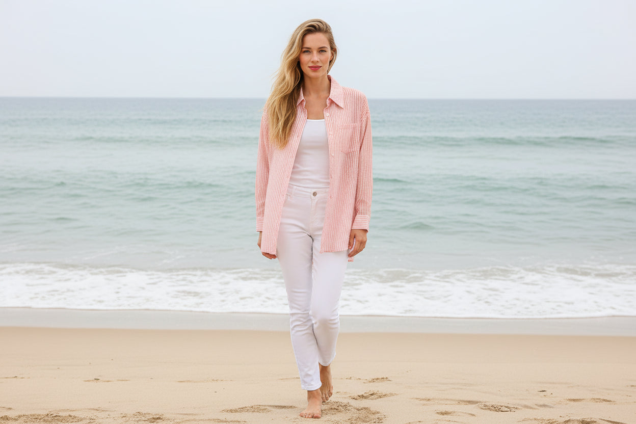 Jordana Sparkling Sheer Shirt