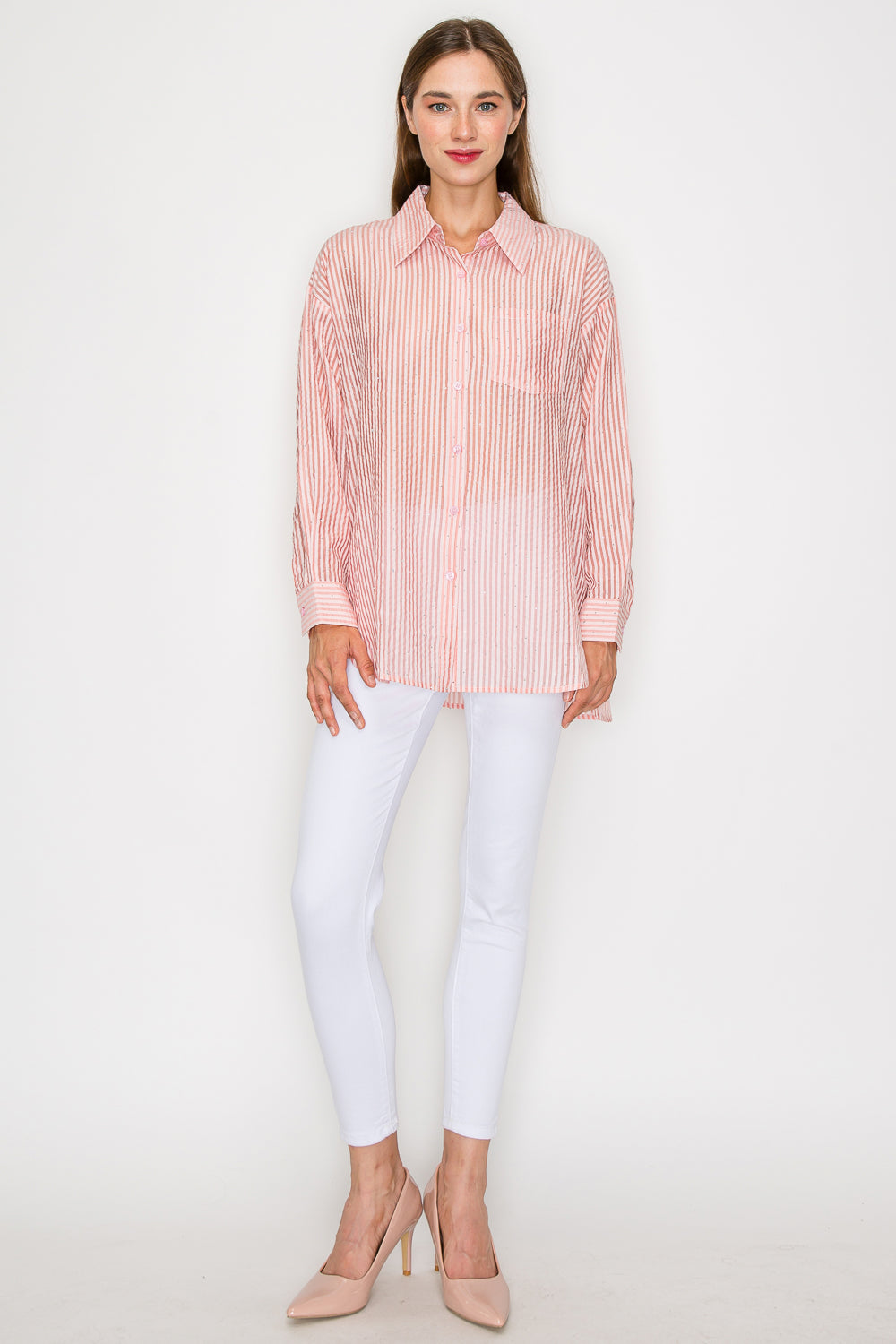 Jordana Sparkling Sheer Shirt