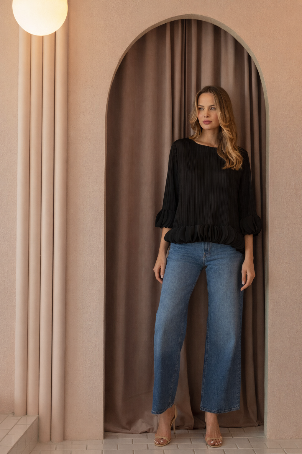 The Joanna Pleated Top