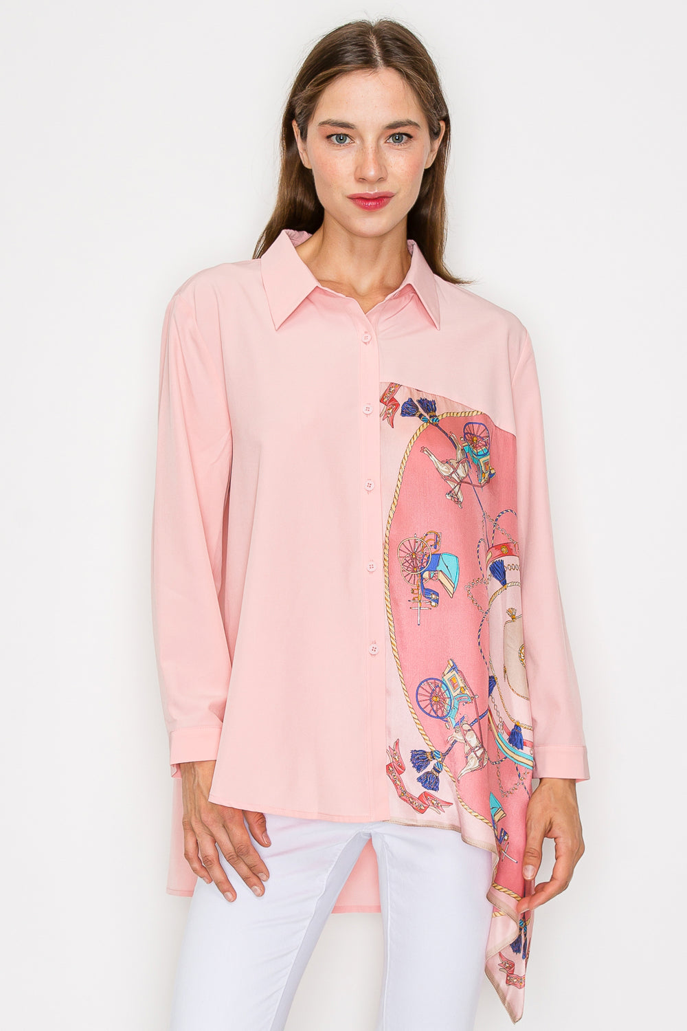 Jess Asymmetric Print Top