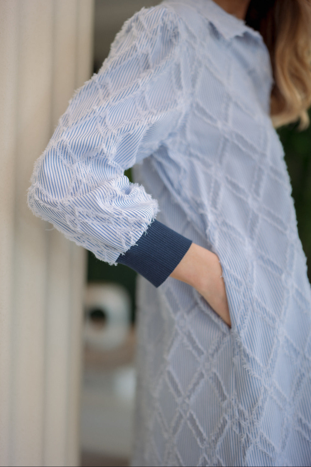 Jadea Textured Shirt Dress