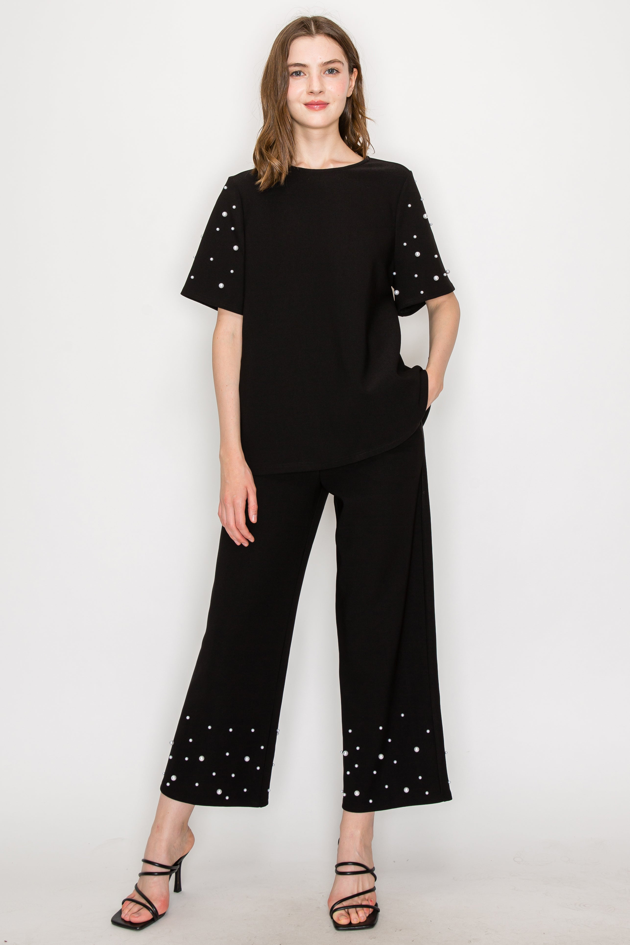 Keziah Stretch Knit Pearl Pant