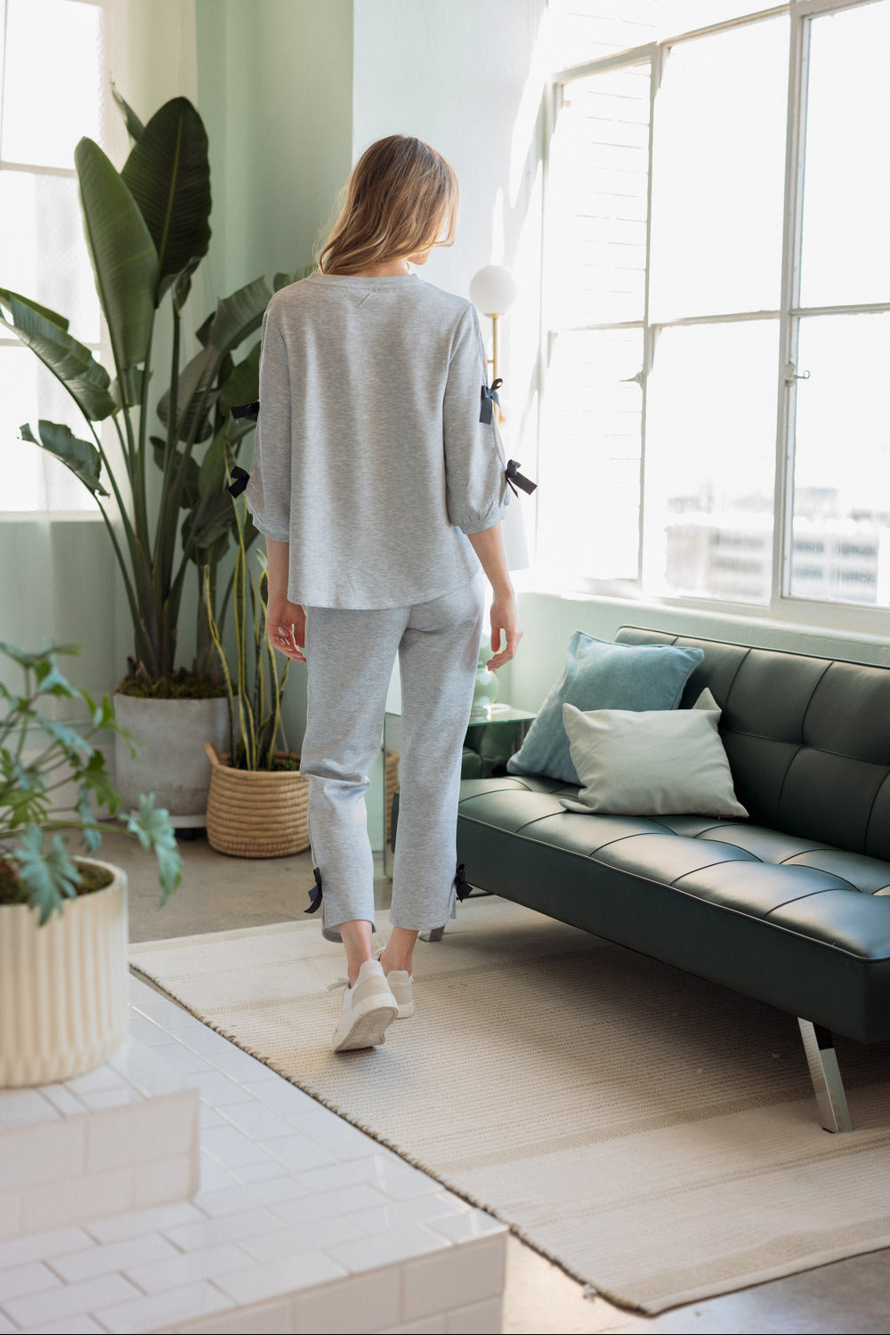 Jelina Knit Pant with Ribbons