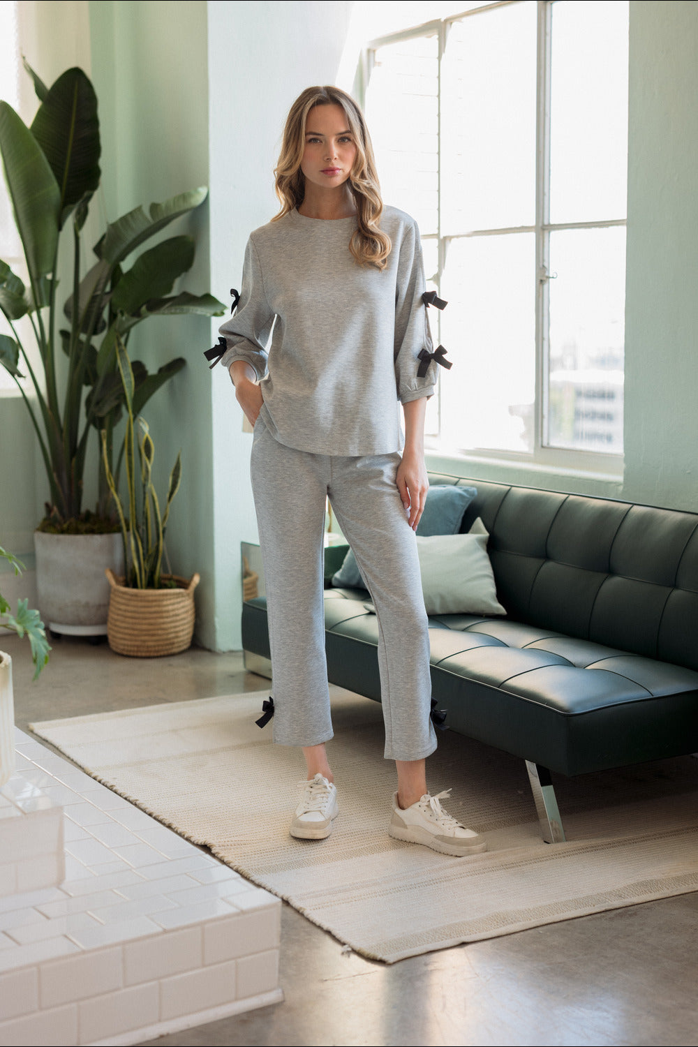 Jelina Knit Pant with Ribbons