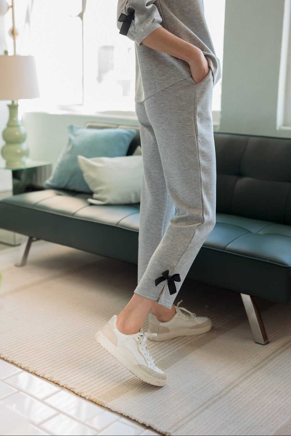 Jelina Knit Pant with Ribbons