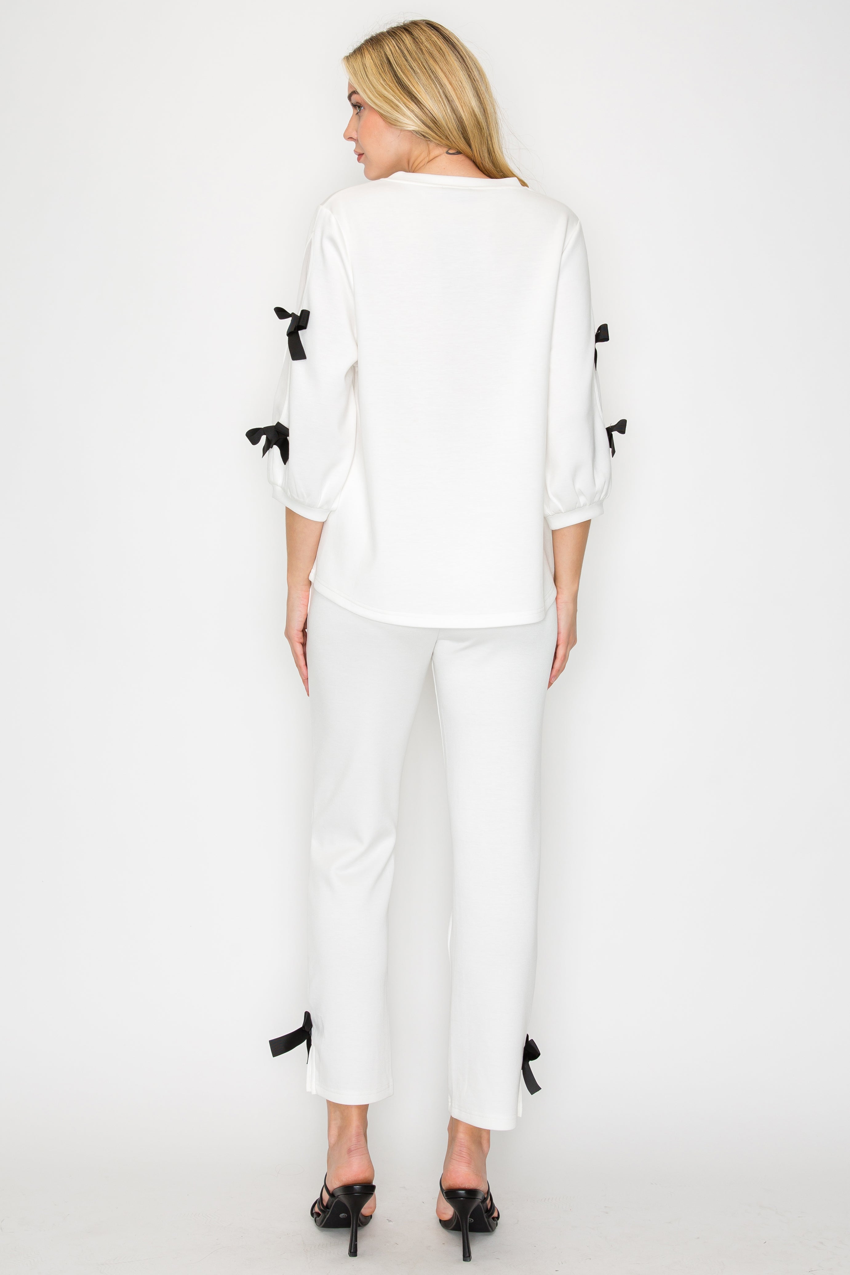 Jelina Knit Pant with Ribbons