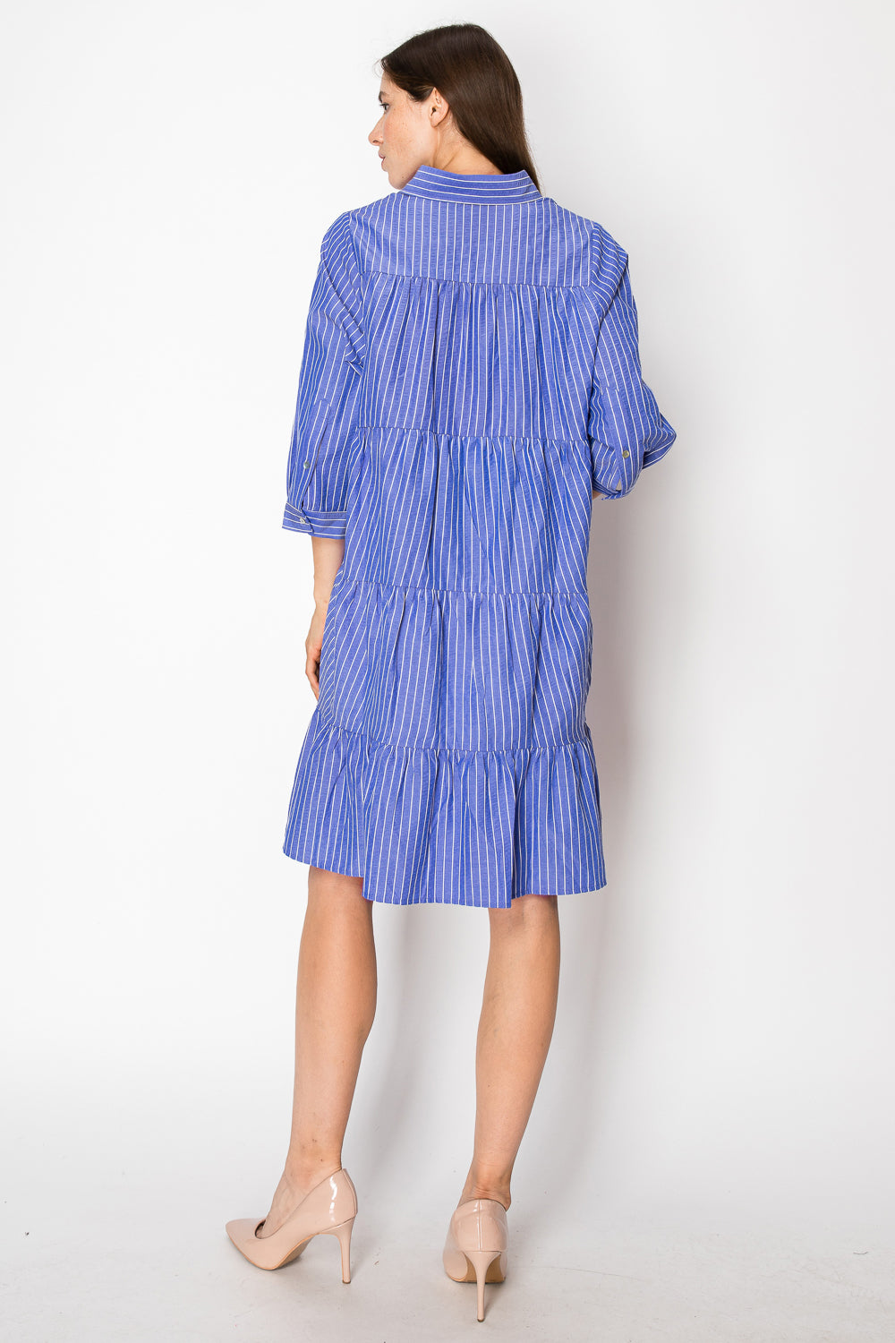 Jaelynn Cotton Pinstripe Dress