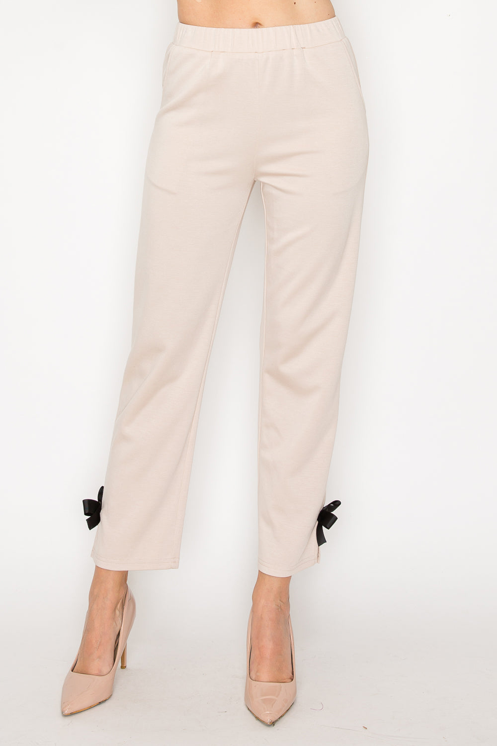 Jelina Knit Pant with Ribbons