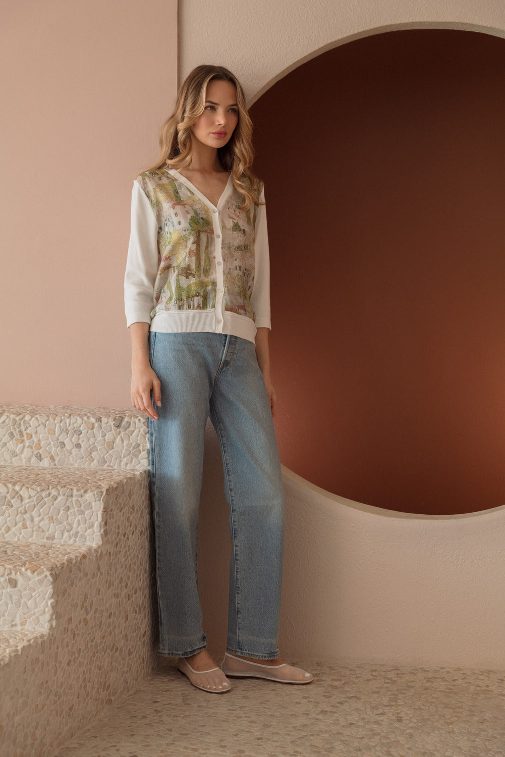 Joah Knitted Print Cardigan