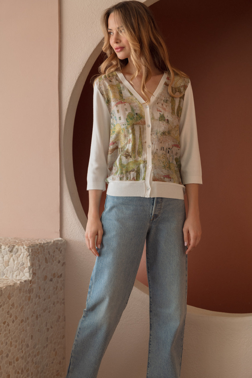 Joah Knitted Print Cardigan