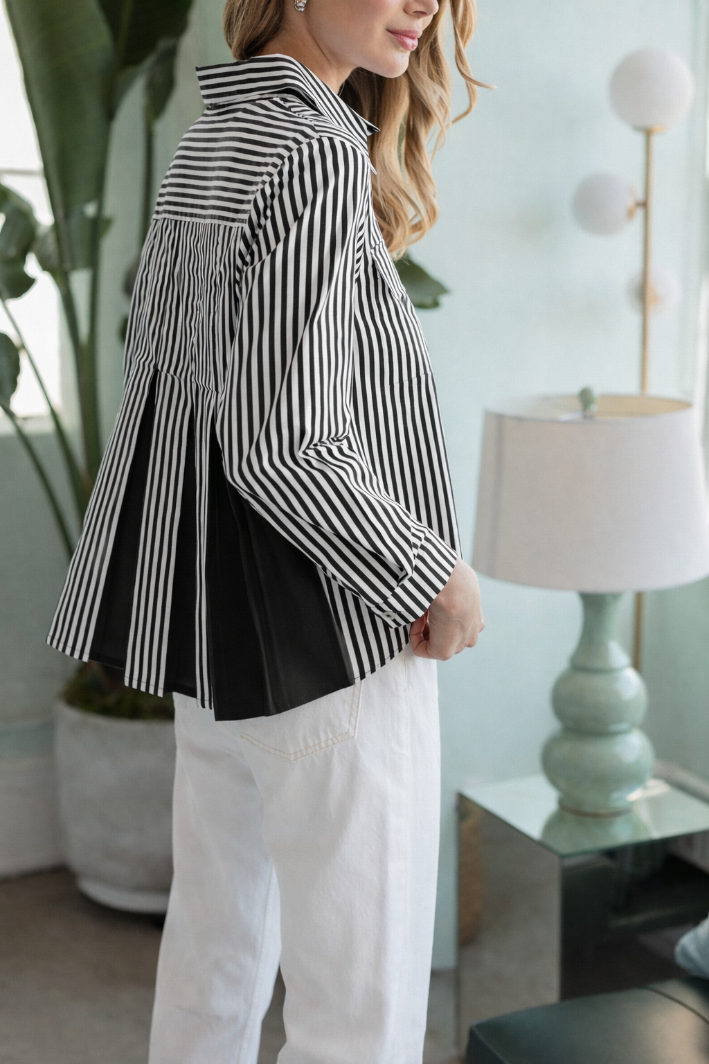 Jenn Shirt with Pleating Details