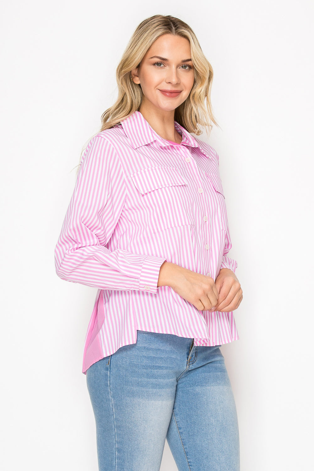 Jenn Shirt with Pleating Details
