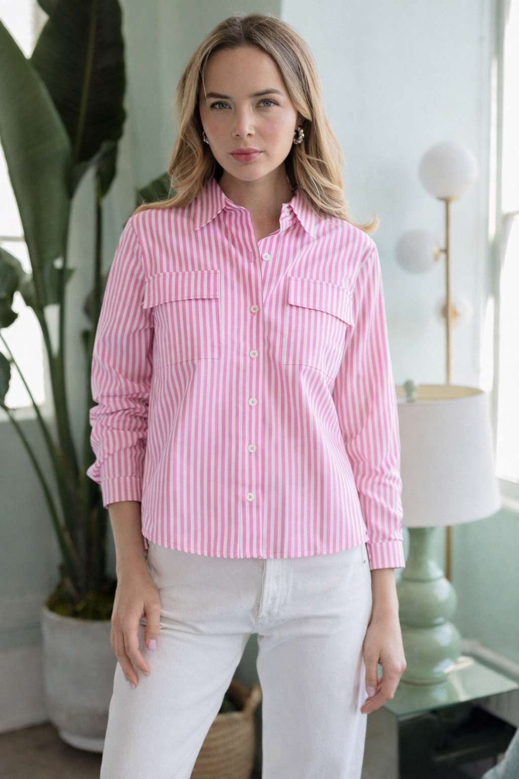 Jenn Shirt with Pleating Details