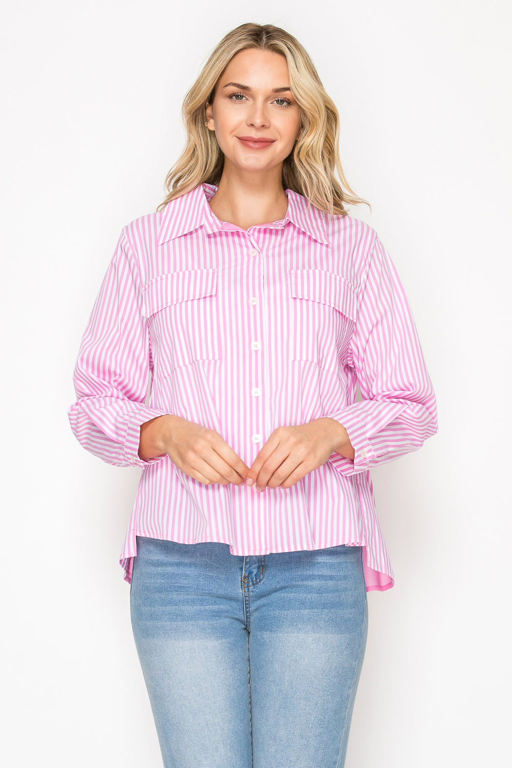 Jenn Shirt with Pleating Details