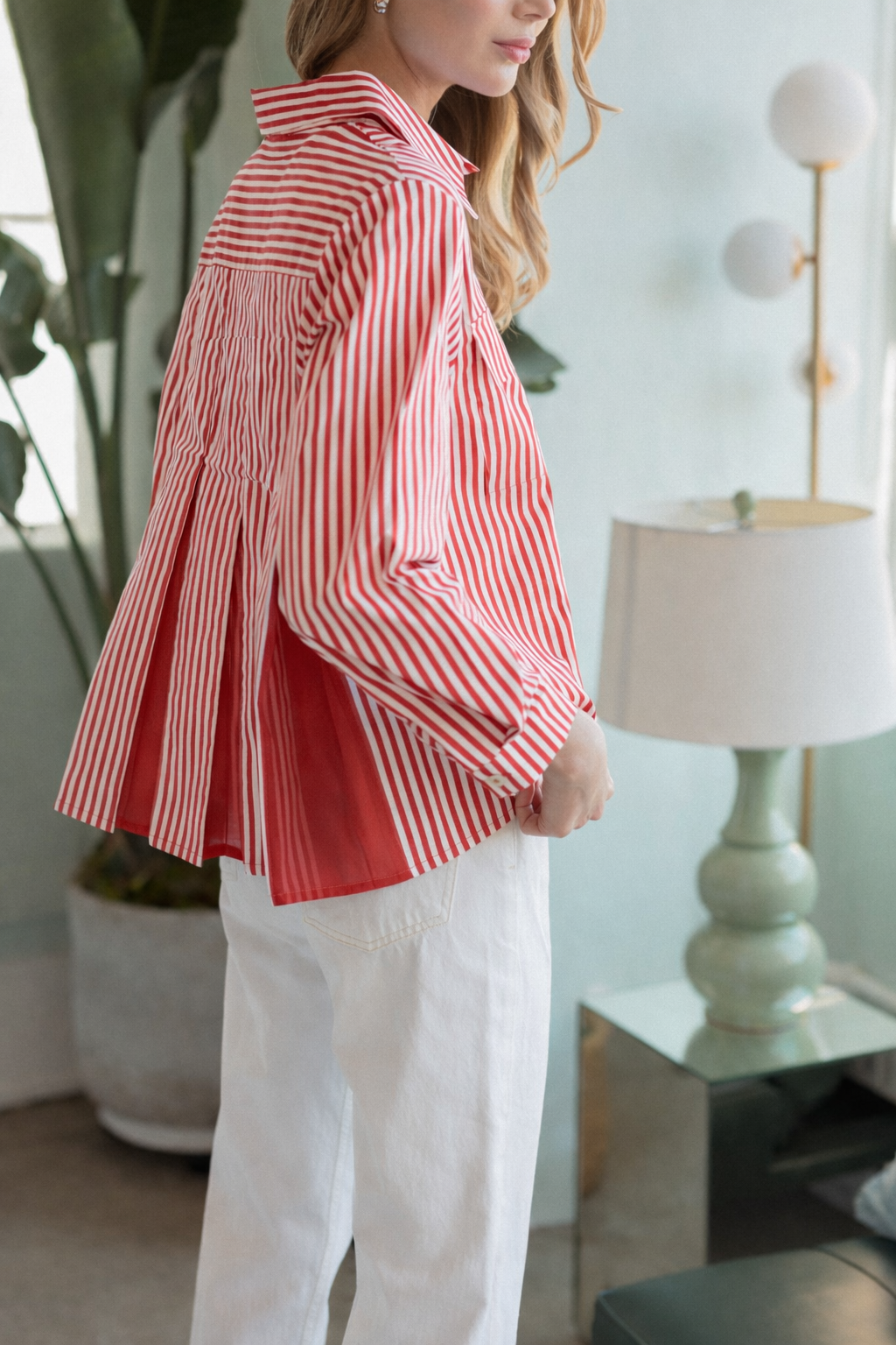 Jenn Shirt with Pleating Details