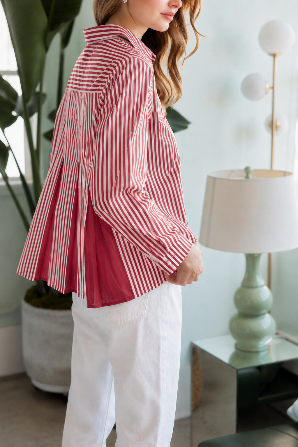 Jenn Shirt with Pleating Details