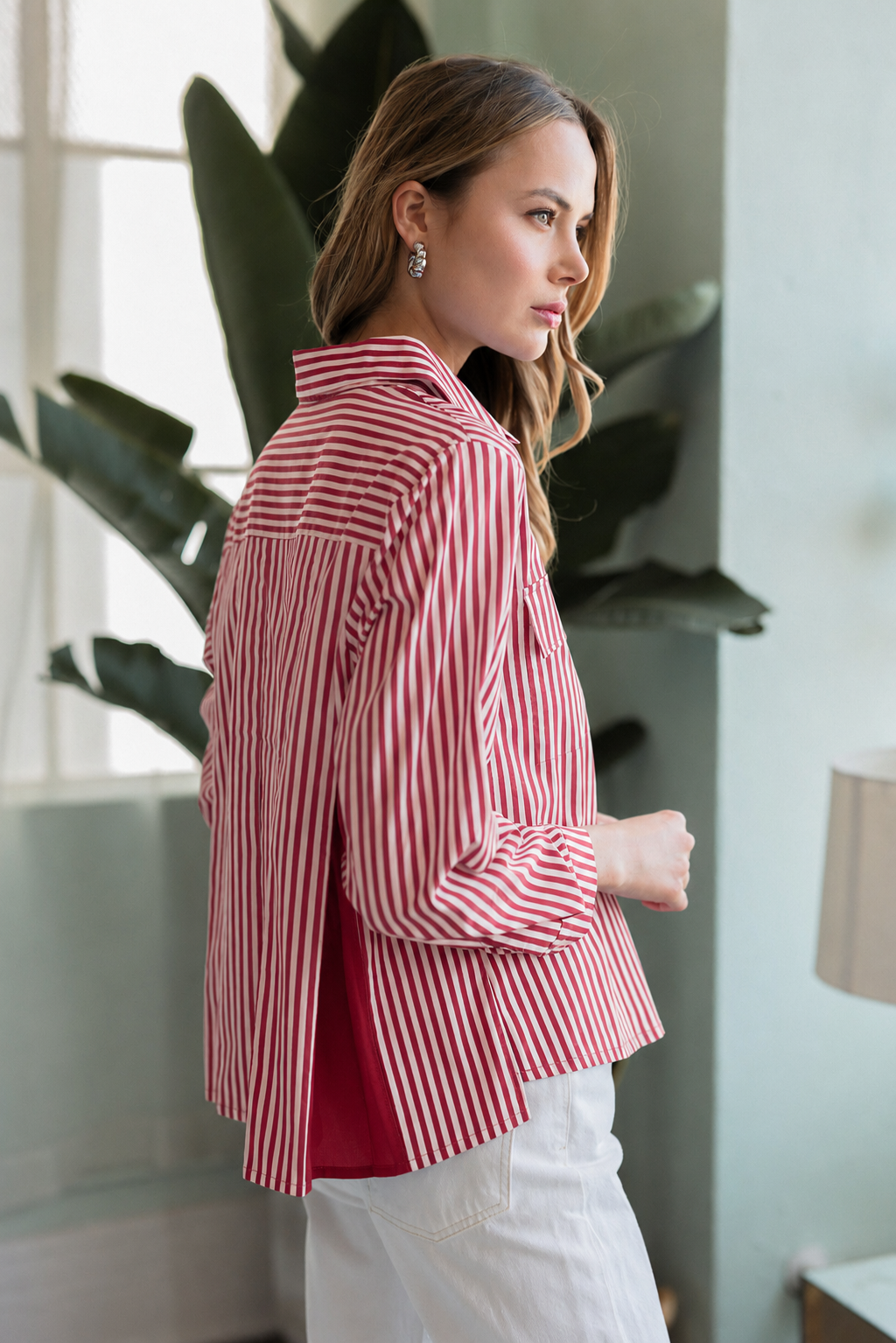 Jenn Shirt with Pleating Details