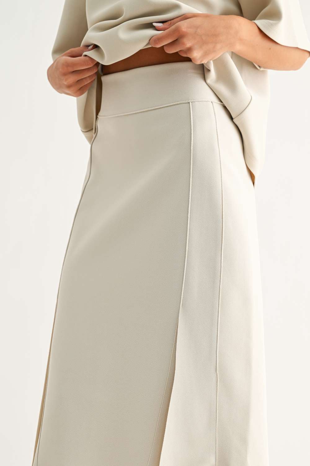 Kamari Stretch Crepe Knit Skirt