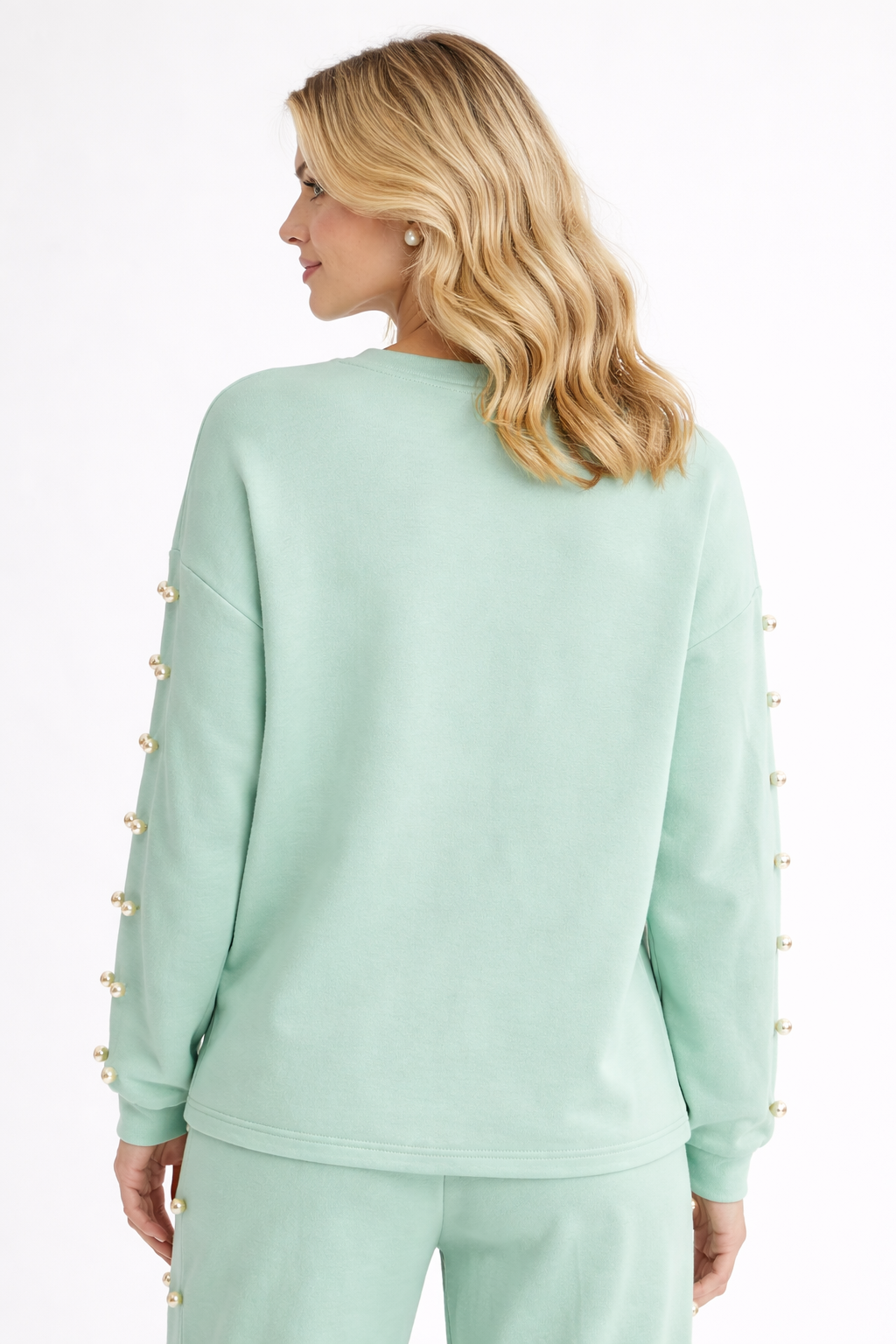 Katri Stretch French Scuba Pearl Top