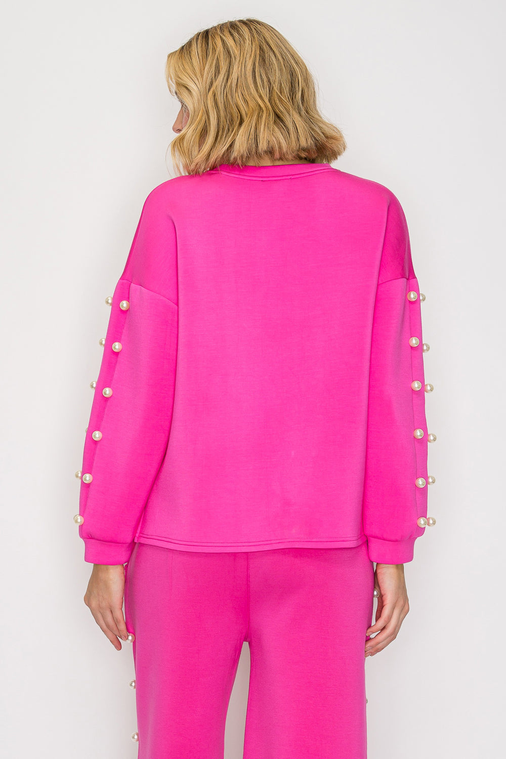 Katri Stretch French Scuba Pearl Top