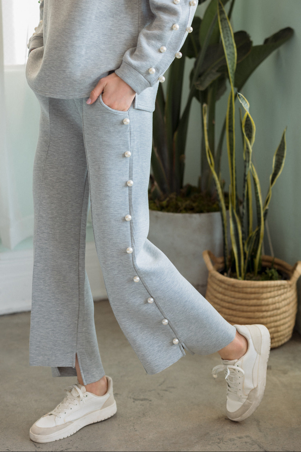 Farrah French Scuba Pearl Pant