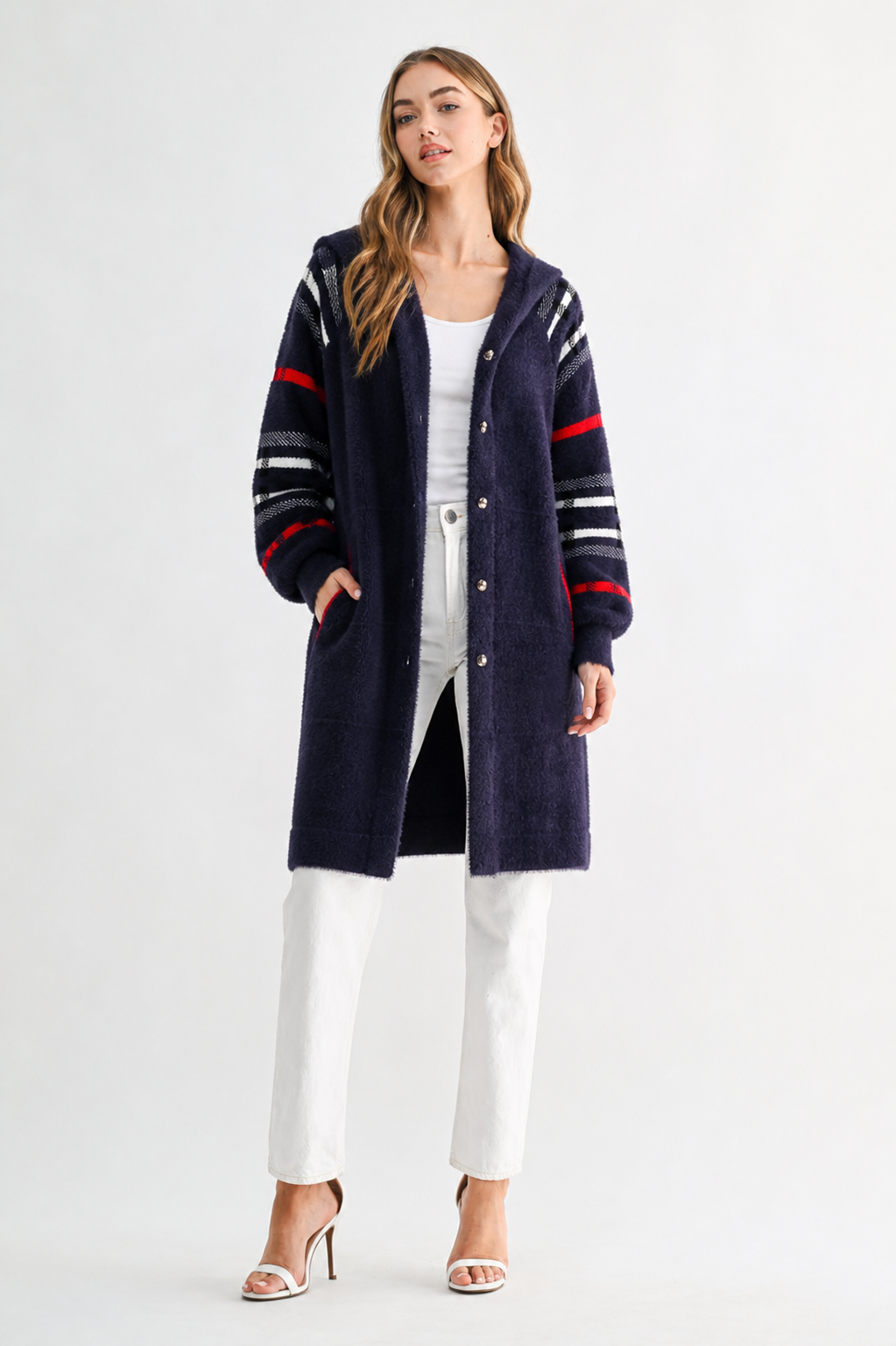 Sonnai Sweater Brushed Knitted Coat