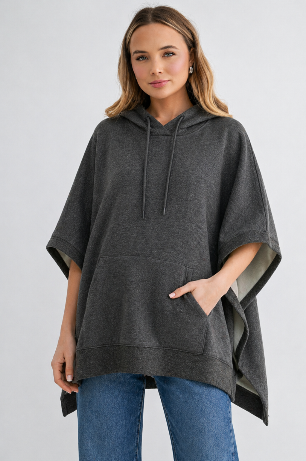 Fleta French Scuba Poncho with Hoodie