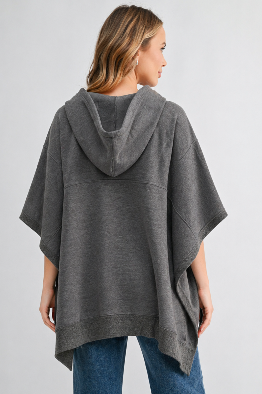 Fleta French Scuba Poncho with Hoodie