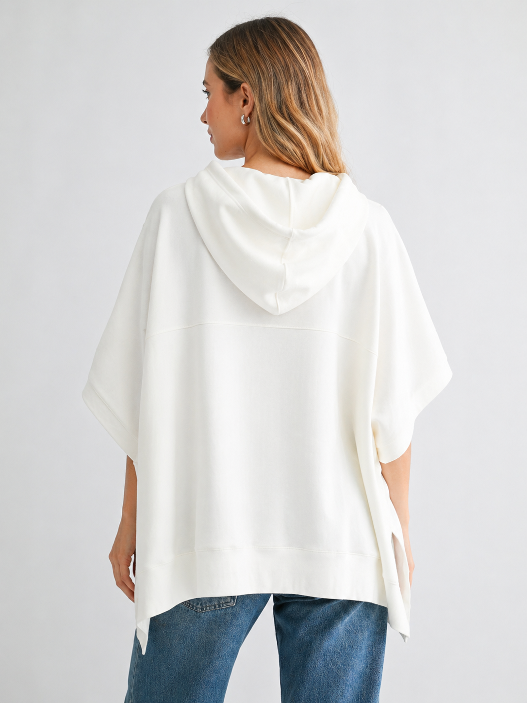 Fleta French Scuba Poncho with Hoodie