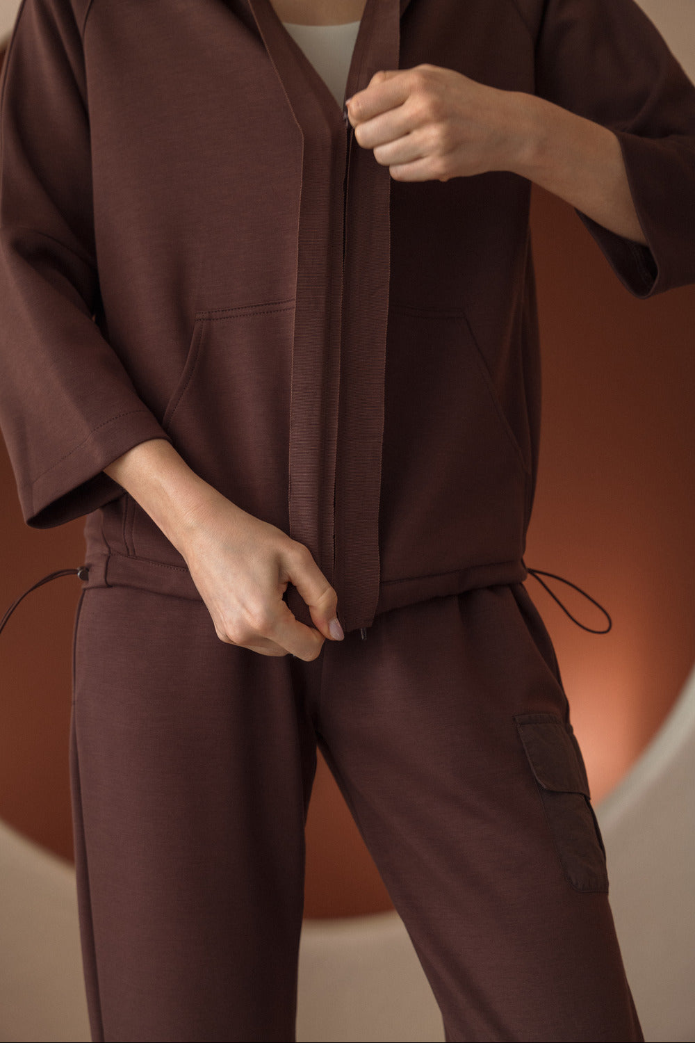 Kari Pointe Knit Hoodie Jacket