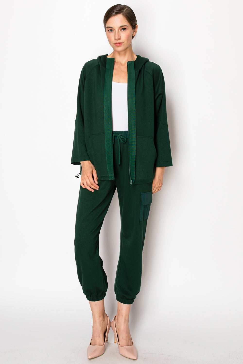 Kari Pointe Knit Hoodie Jacket