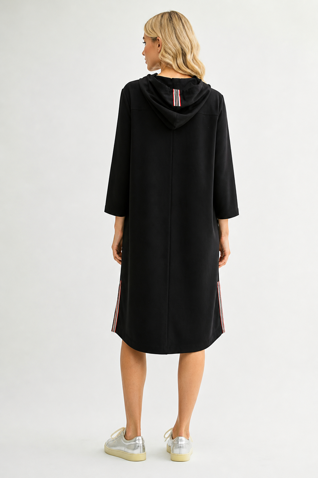 Kylia Crepe Knit Dress with Hoodie