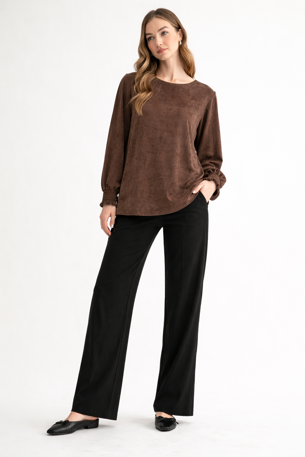 Alora Stretch Suede Top
