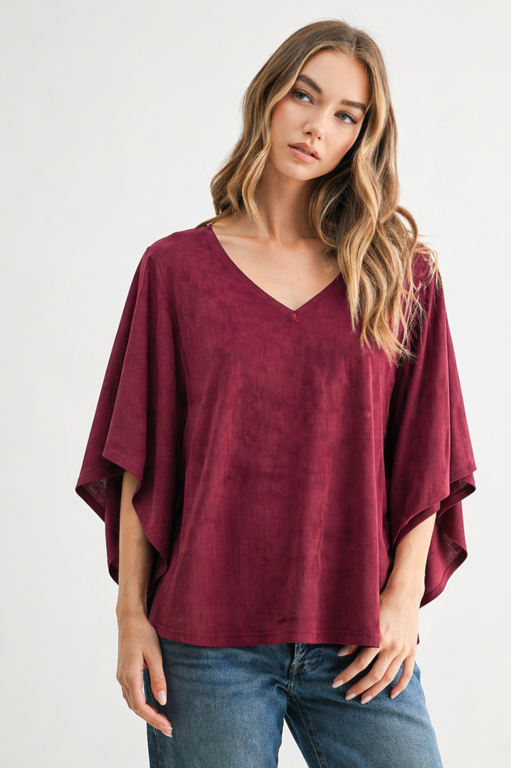 Aeris Stretch Suede Top